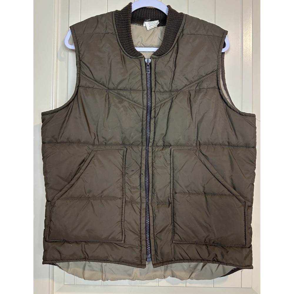 Vintage Walls Blizzard Pruf Quilted Vest Mens LT Insulated Winter‎ Vest Workwear